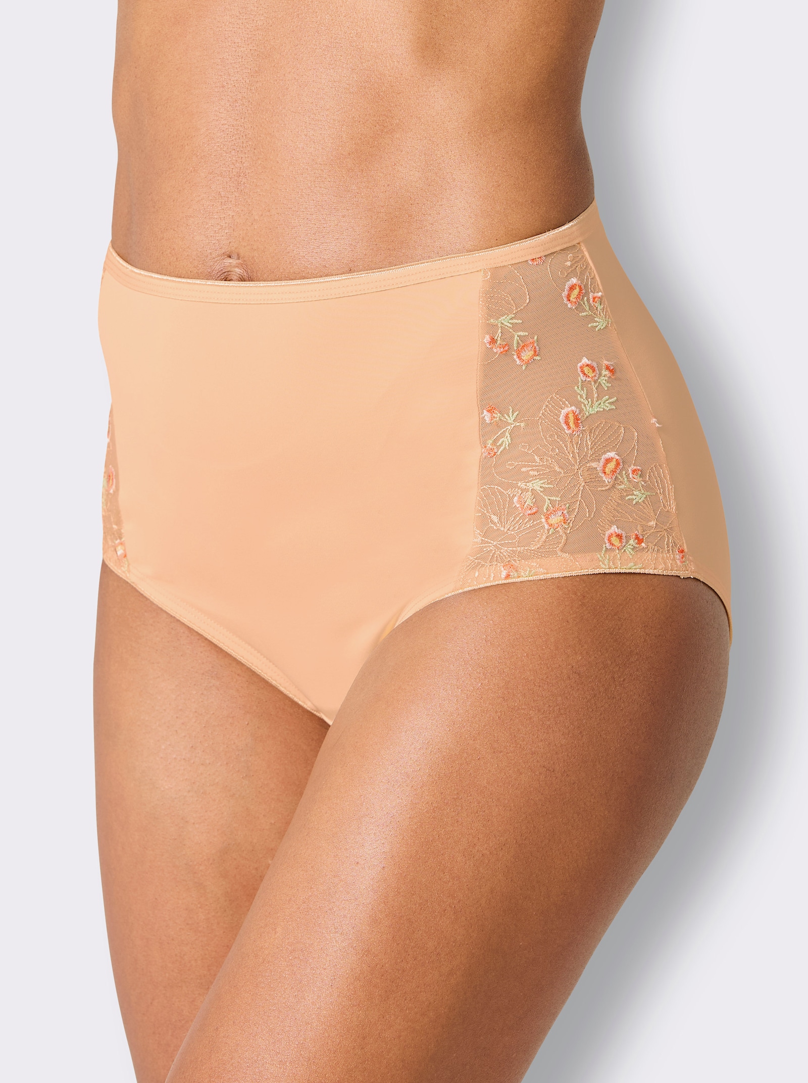 wäschepur Taillenslip mit elastischer Spitze - apricot