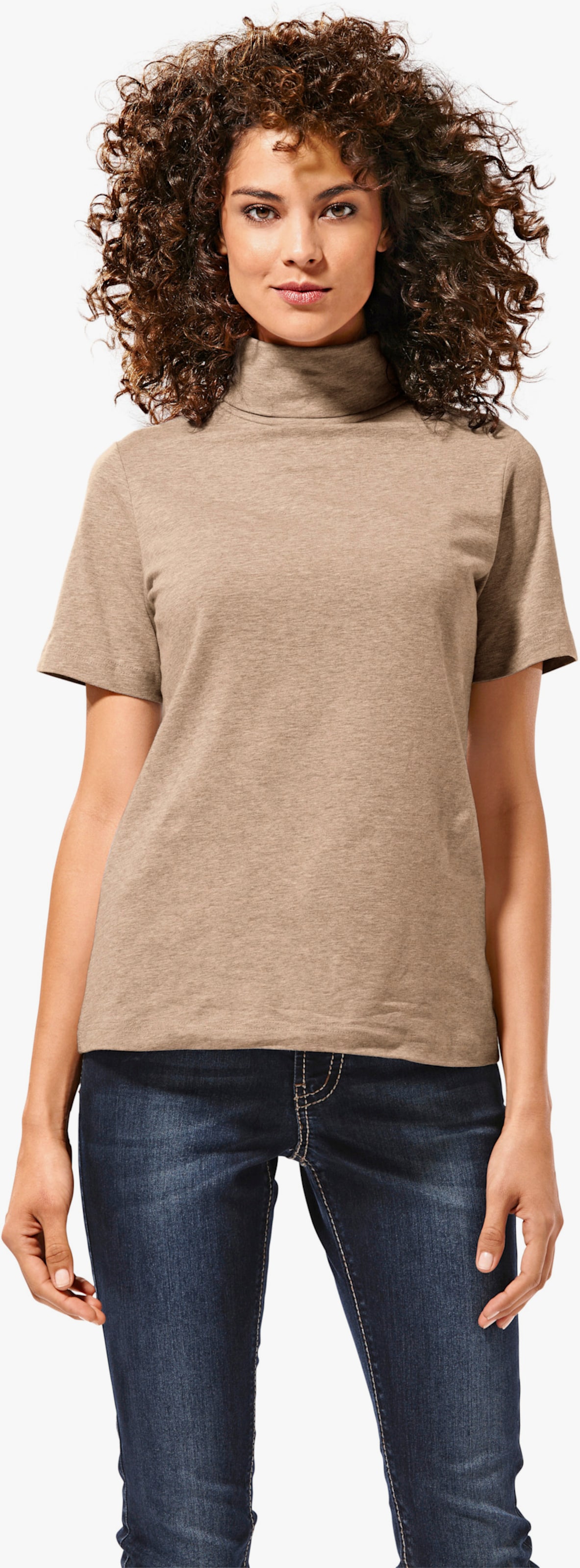 heine Rollkragenshirt in taillierter Form - sand