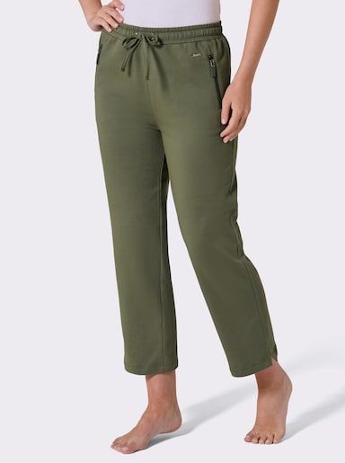 feel good Wellnesshose mit Reißverschluss-Taschen - khaki
