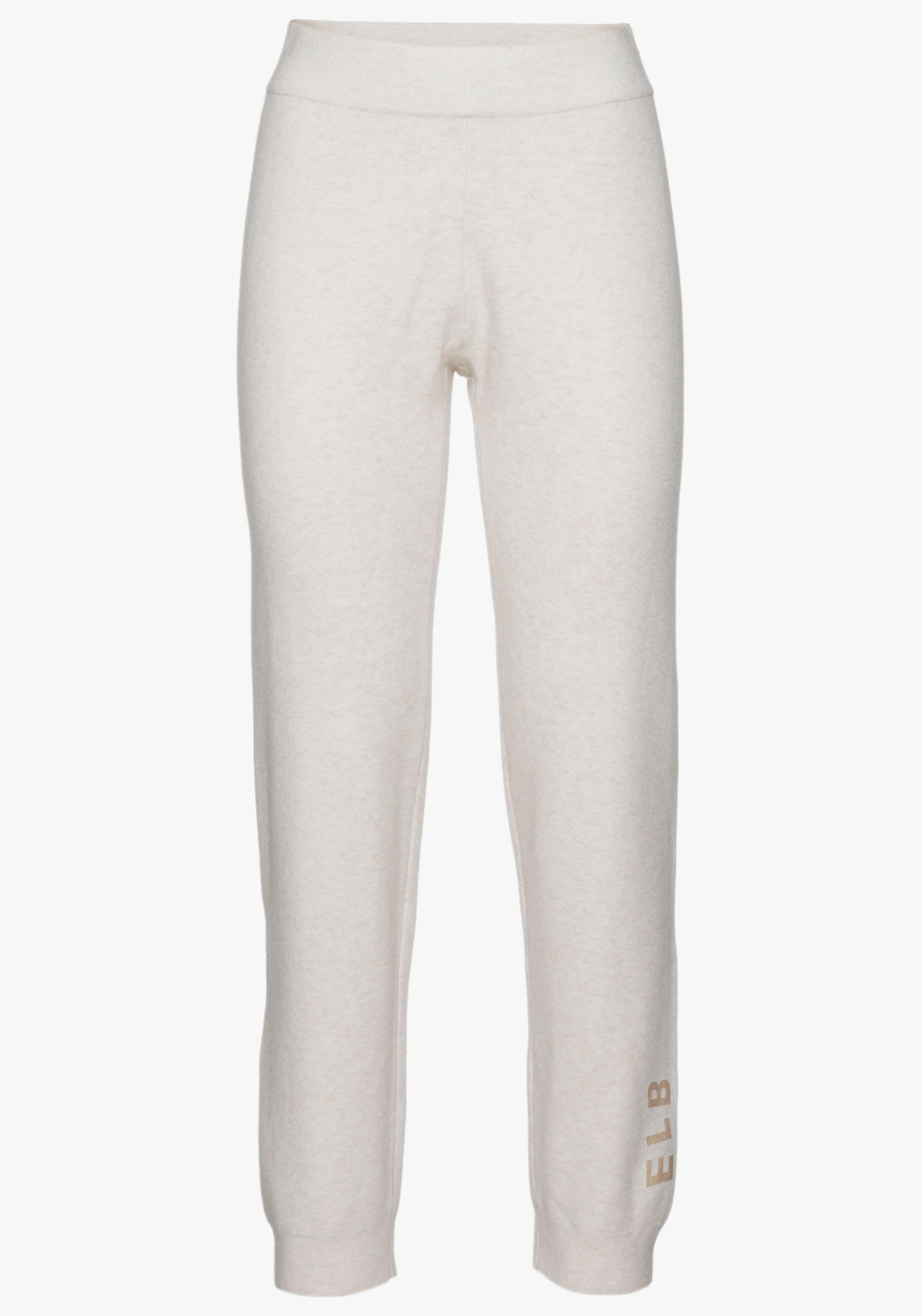 Elbsand Pantalon en tricot - blanc cassé