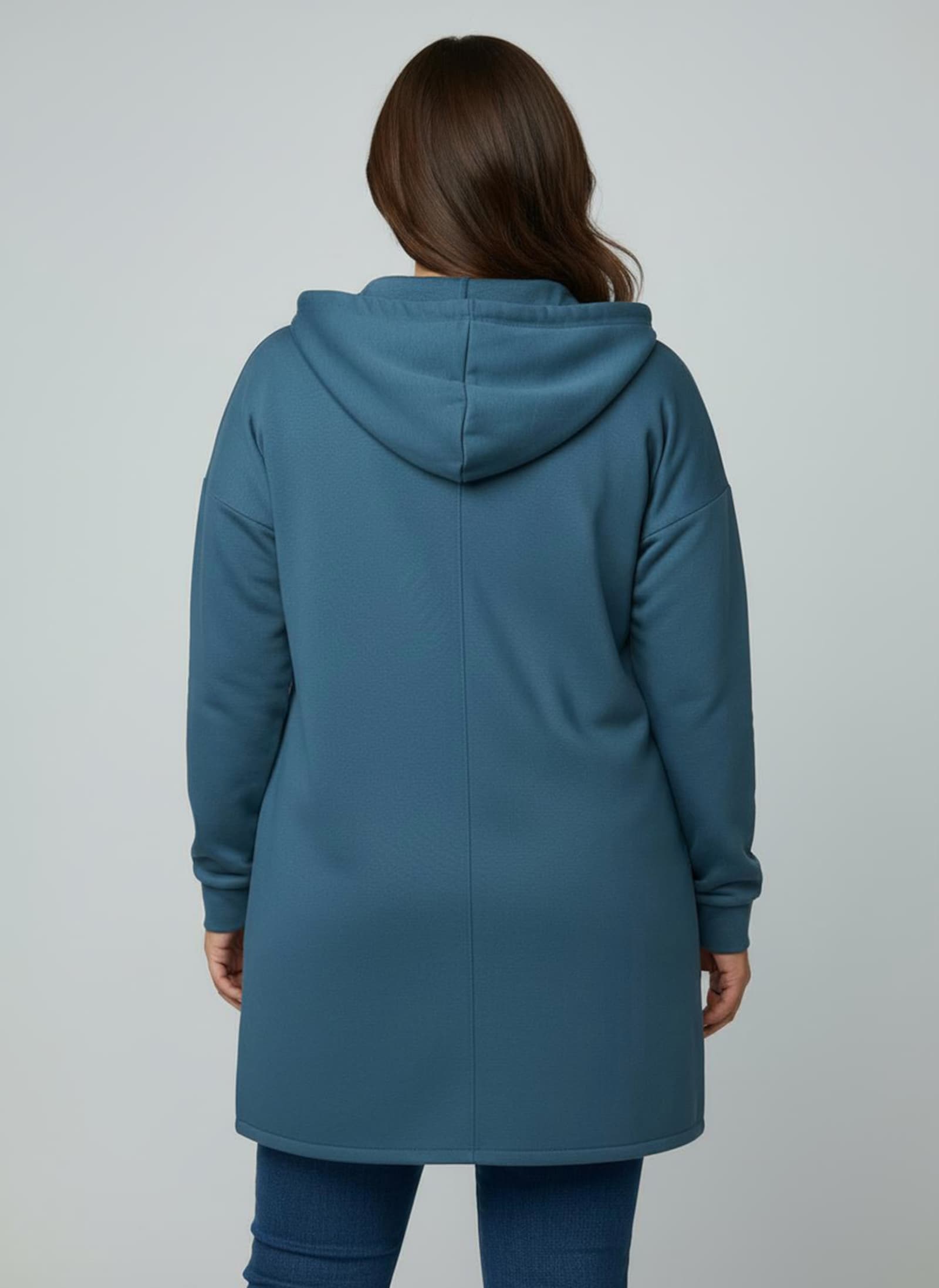 Sweatjacke mit 2-Wege-Reißverschluss - topas