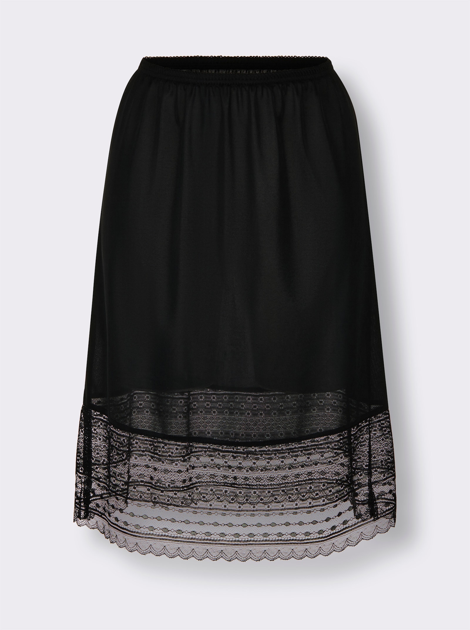 wäschepur Unterrock mit Spitzen-Abschluss - schwarz