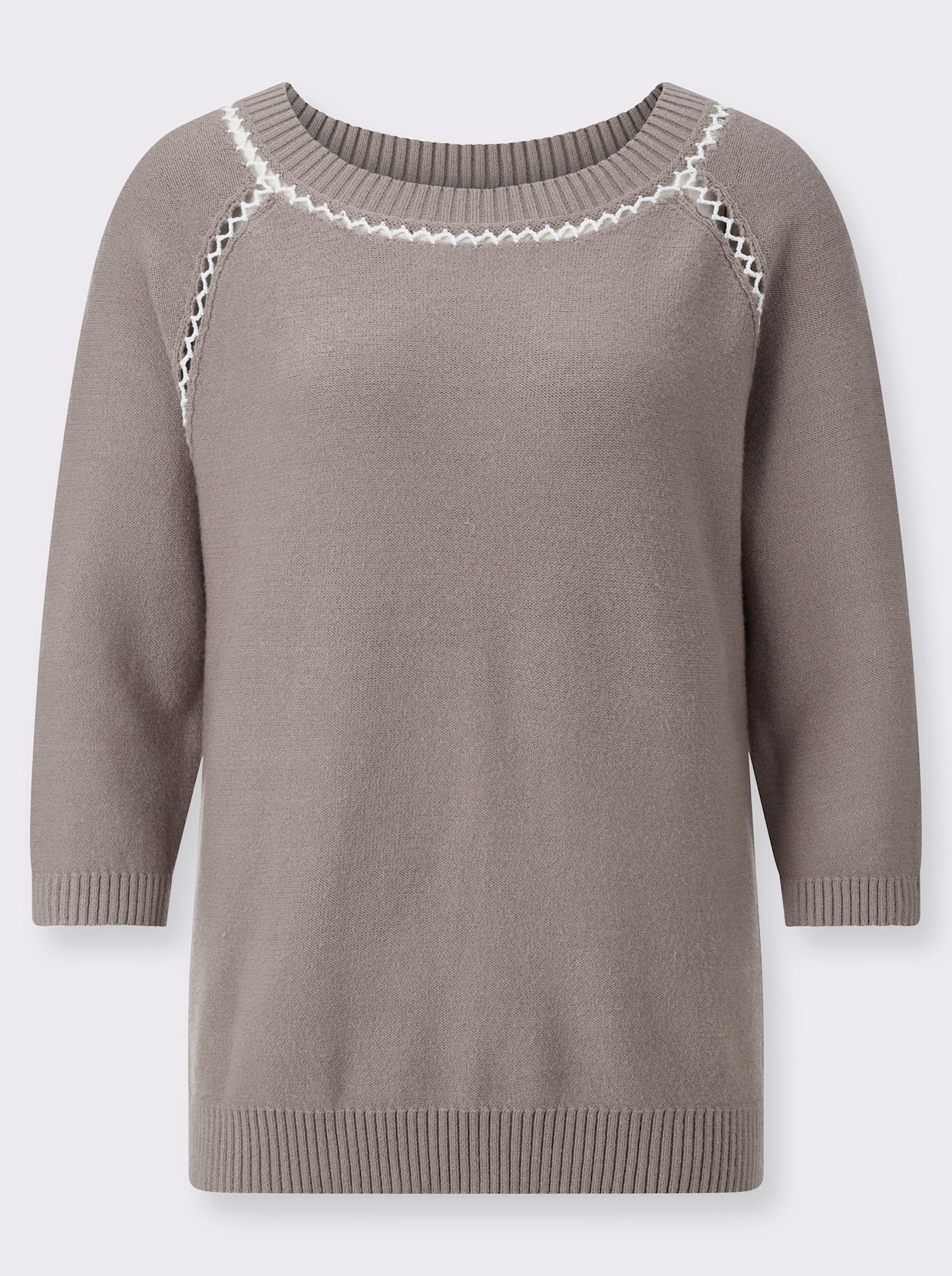 3/4 Arm-Pullover - taupe