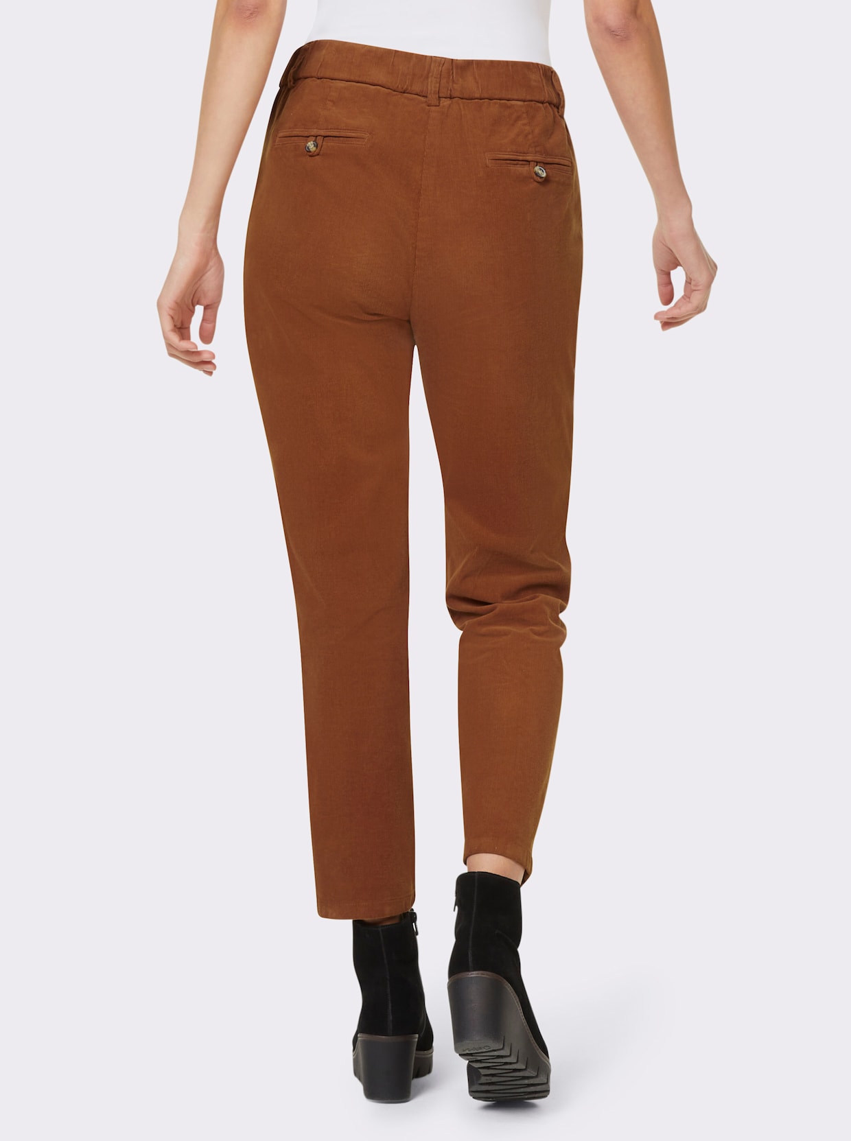 heine Pantalon en velours côtelé - ambre