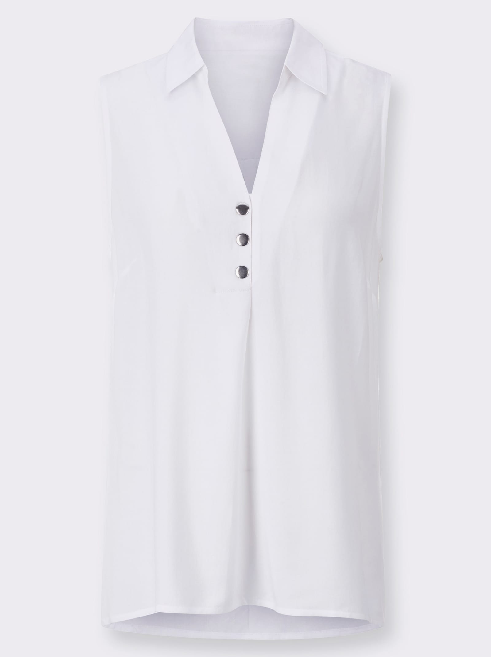 Lange top met camouflerend effect - wit