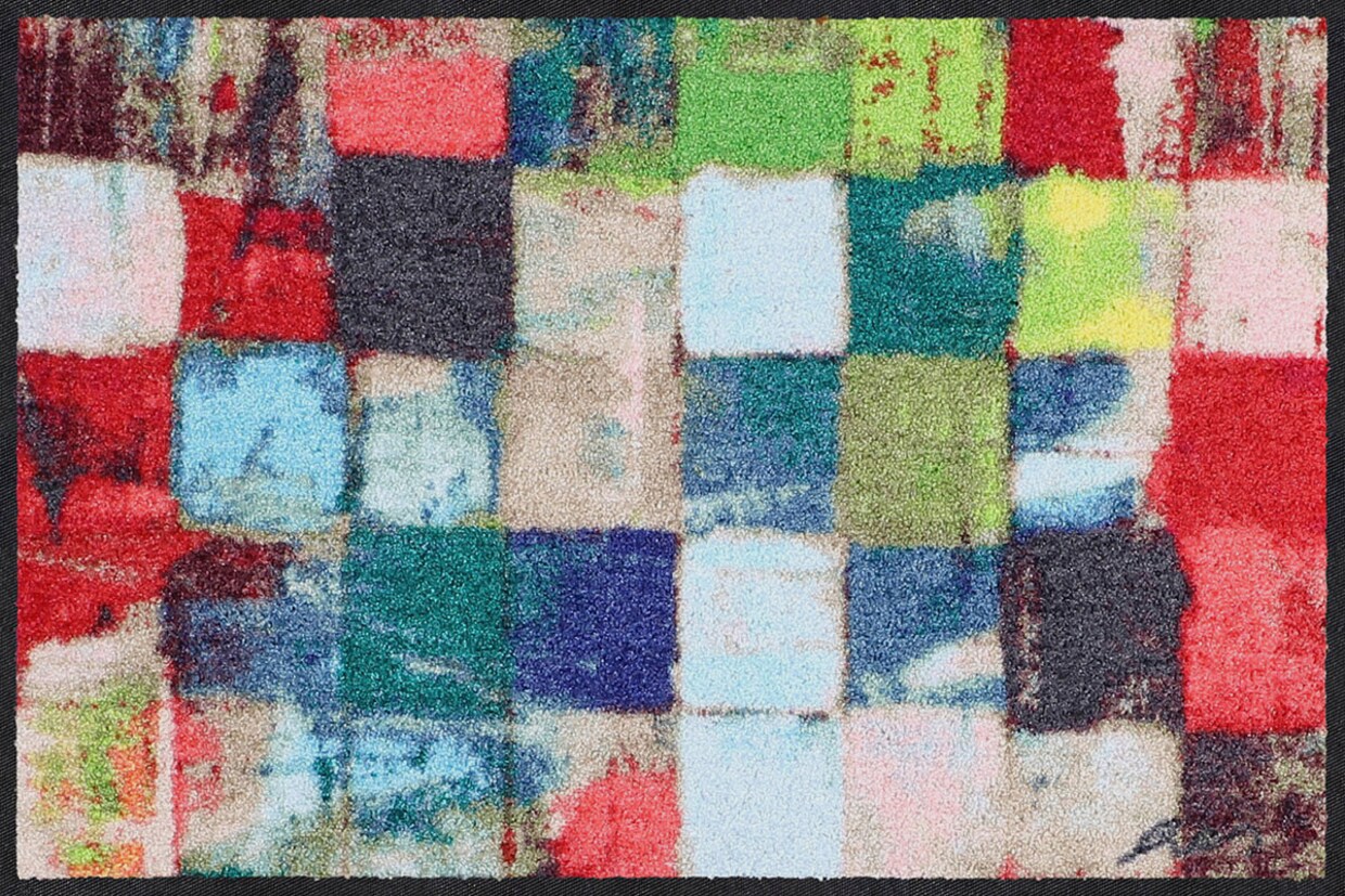Salonloewe Fußmatte - blau-gemustert