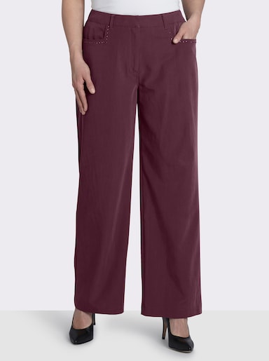 sheego Hose in weiter Form - burgund