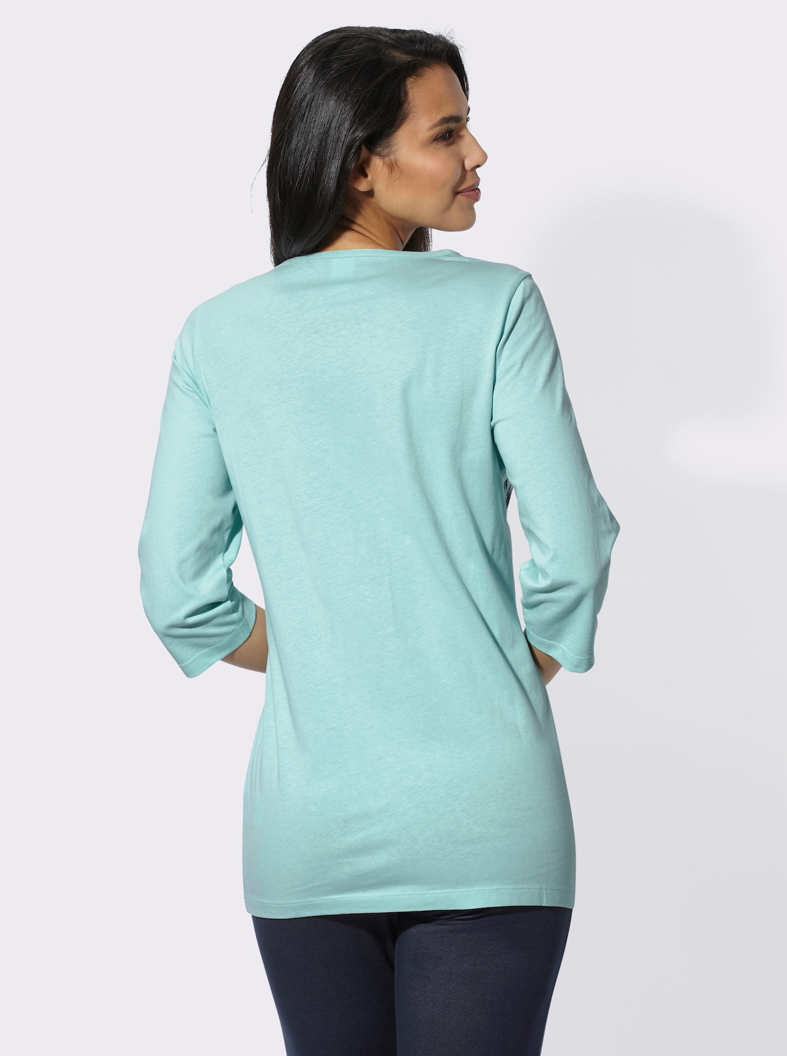 Freizeitshirt mit platziertem Druck - mint