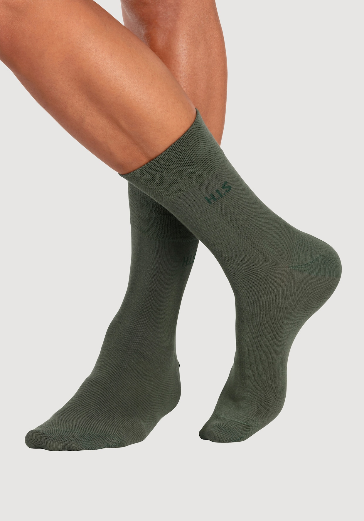 H.I.S Socken - 2x schwarz, 2x dunkelbraun-meliert, 2x dunkelbeige-meliert, 2x hellbeige-meliert, 1x rost, 2x olive, 1x khaki