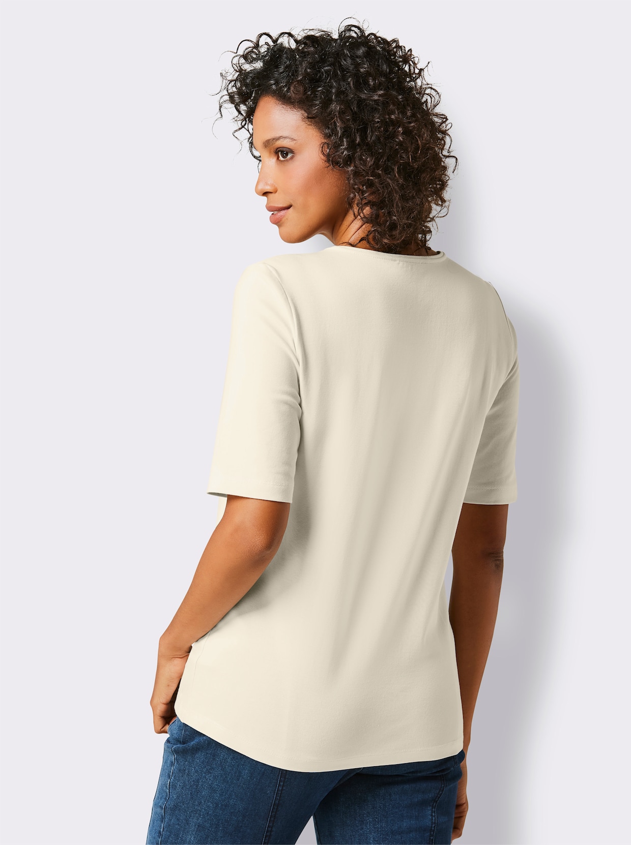 CREATION L PREMIUM Kurzarmshirt - champagner