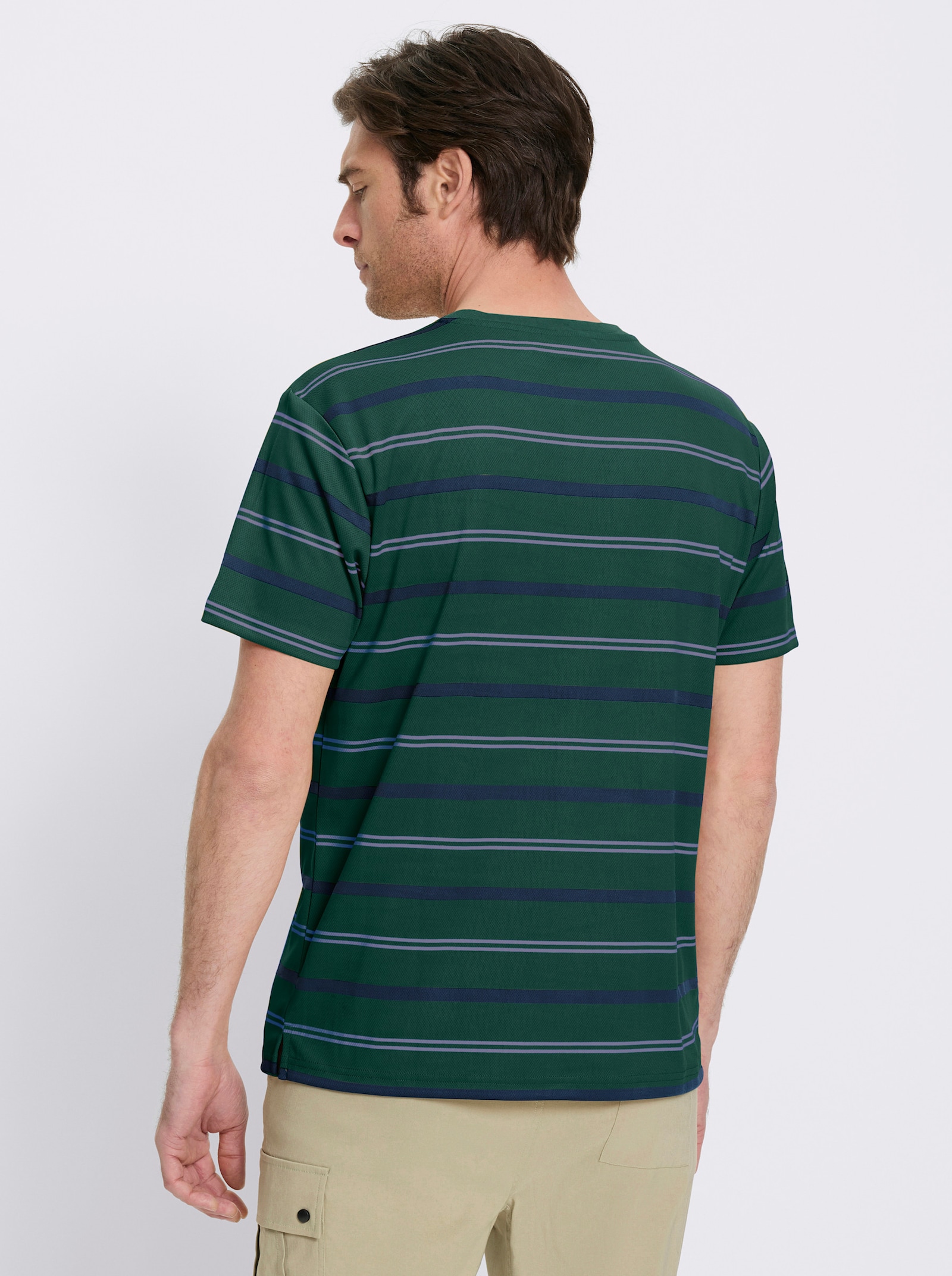 Catamaran Sports Funktionsshirt - moos-gestreift