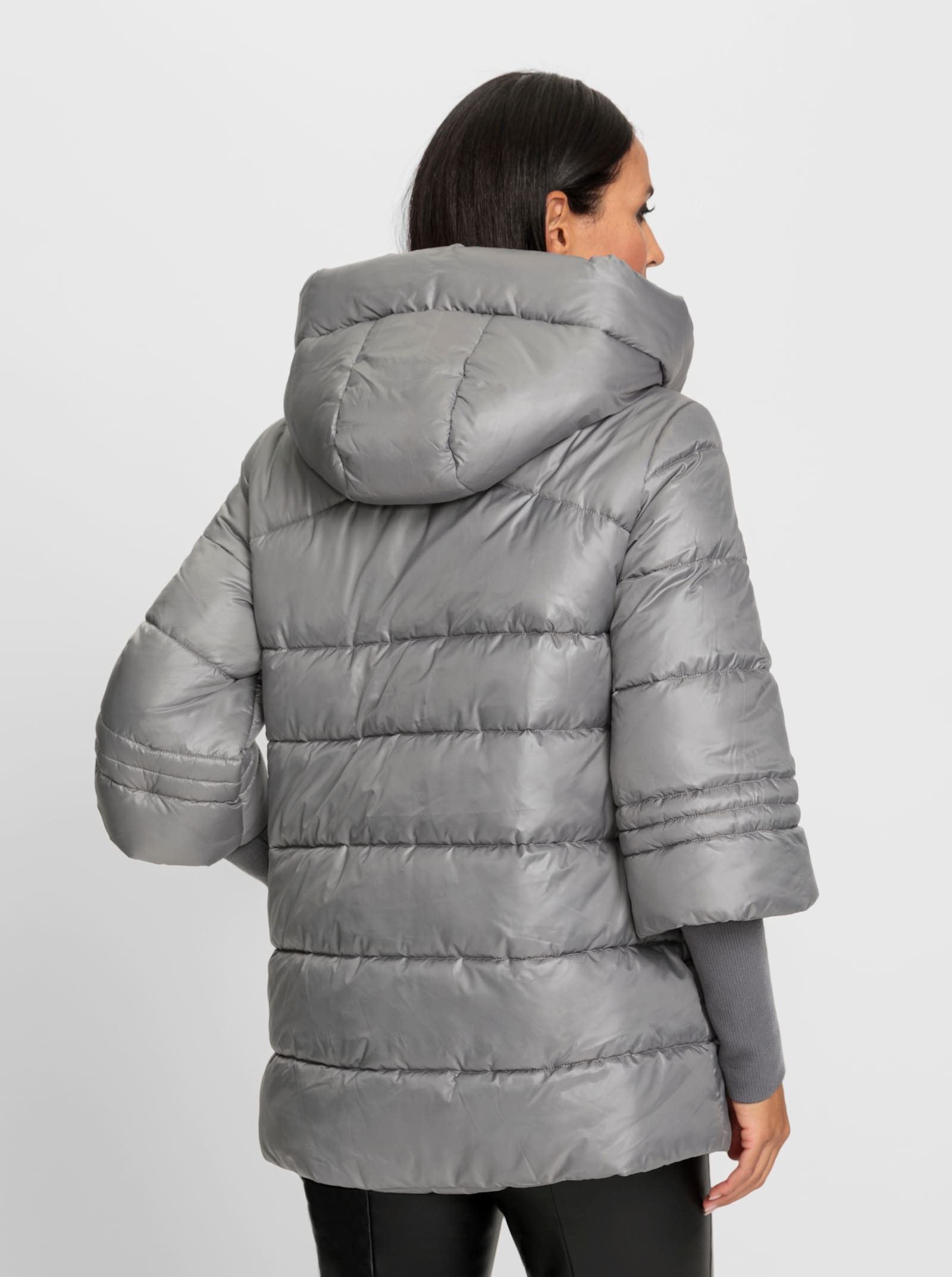 heine Steppjacke in 2-in-1-Optik - grau