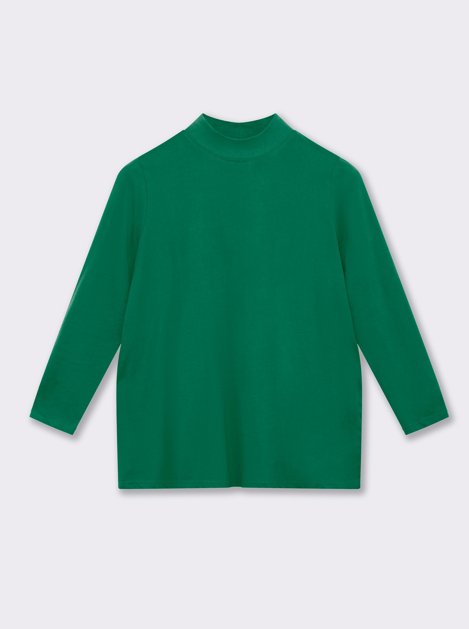 Longshirt mit hohen Seitenschlitzen - grün