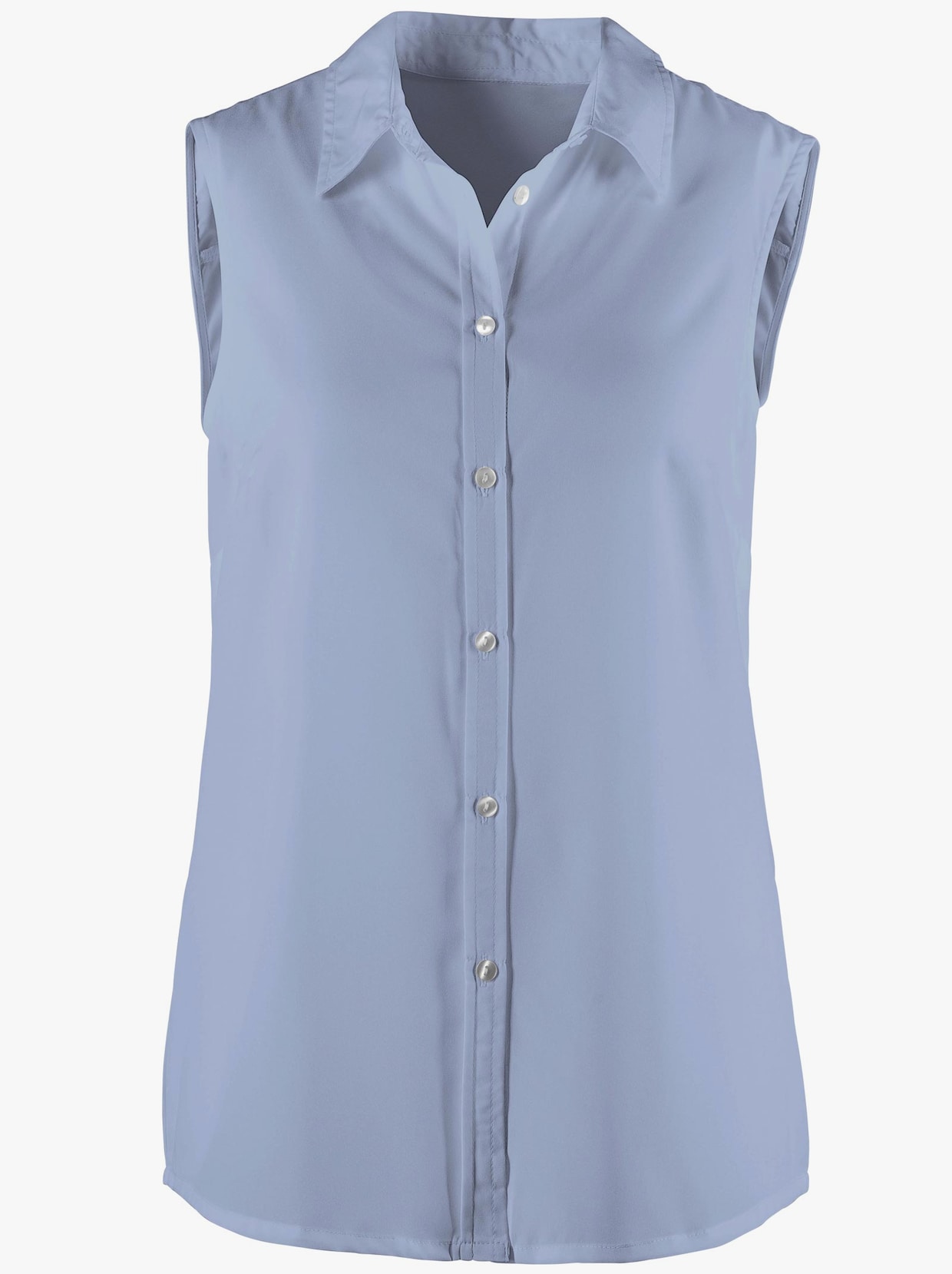 Mouwloze blouse - lichtblauw