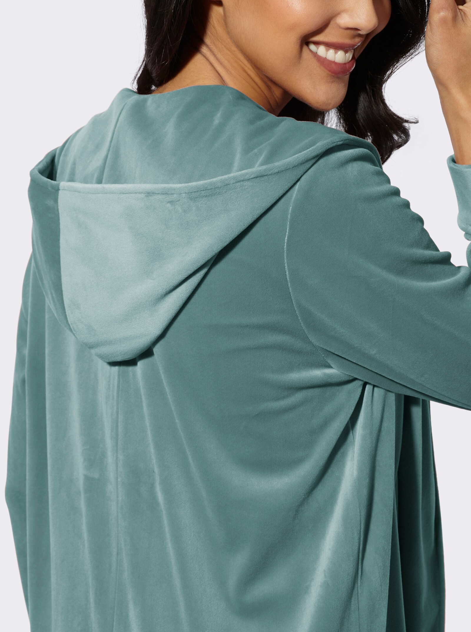 Nickijacke in offener Form - jade