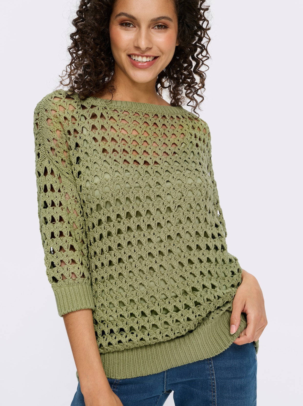 heine 2-in-1-Pullover - schilf