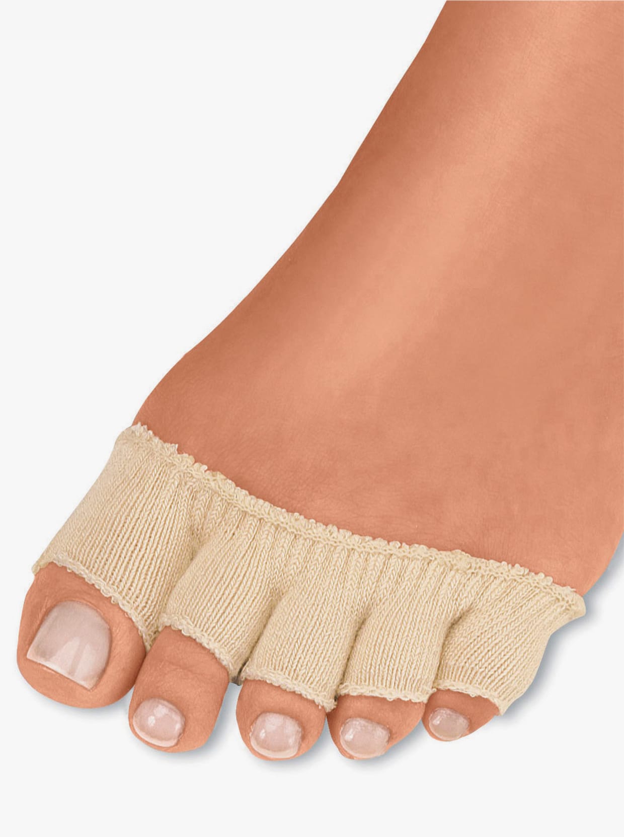 Prstové ponožky - béžová