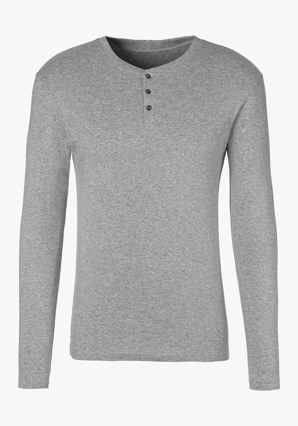 H.I.S Langarmshirt - grau-meliert