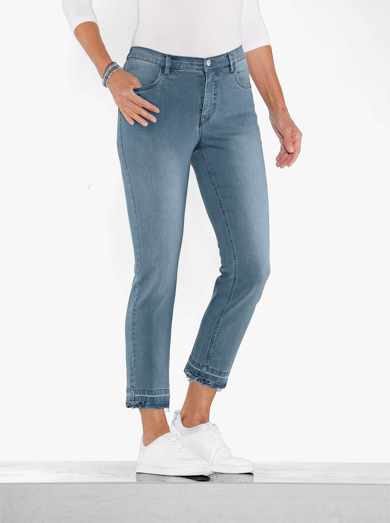 Ankle jeans - blue-bleached