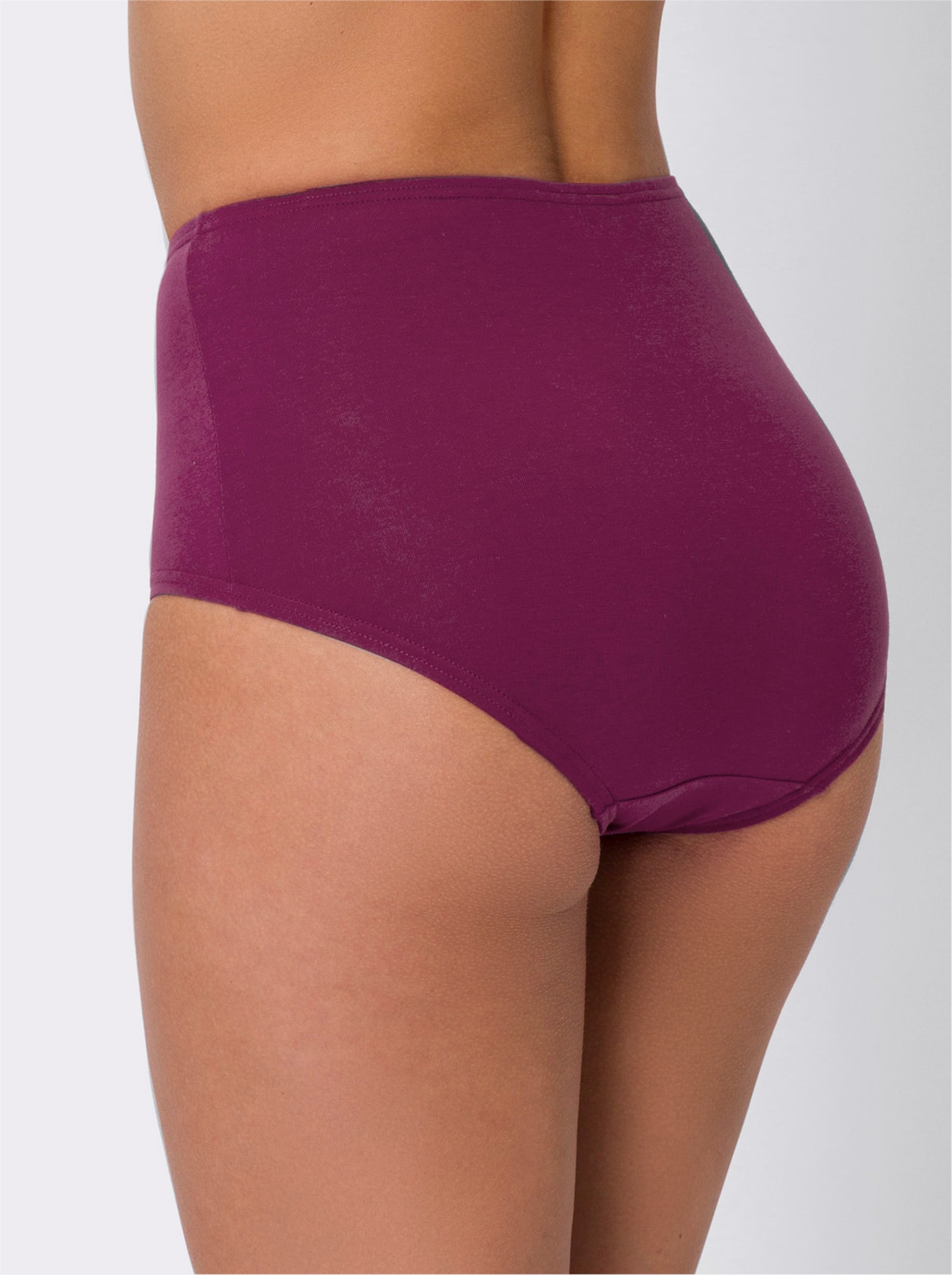 Nohavičky, zvýš.pás, bavln.klin - Hnedofialovo-ružová