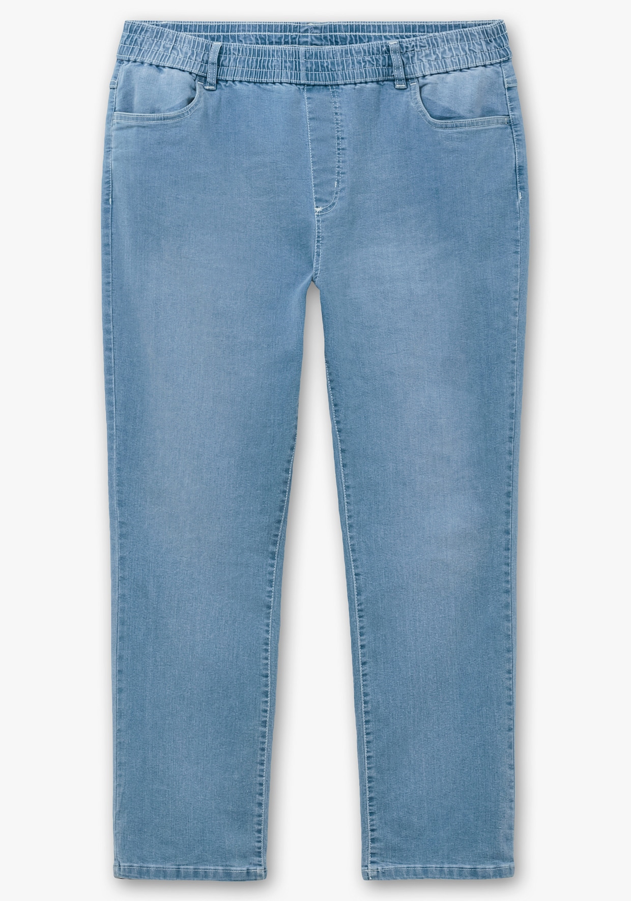 High-waist-Jeans - blue-bleached