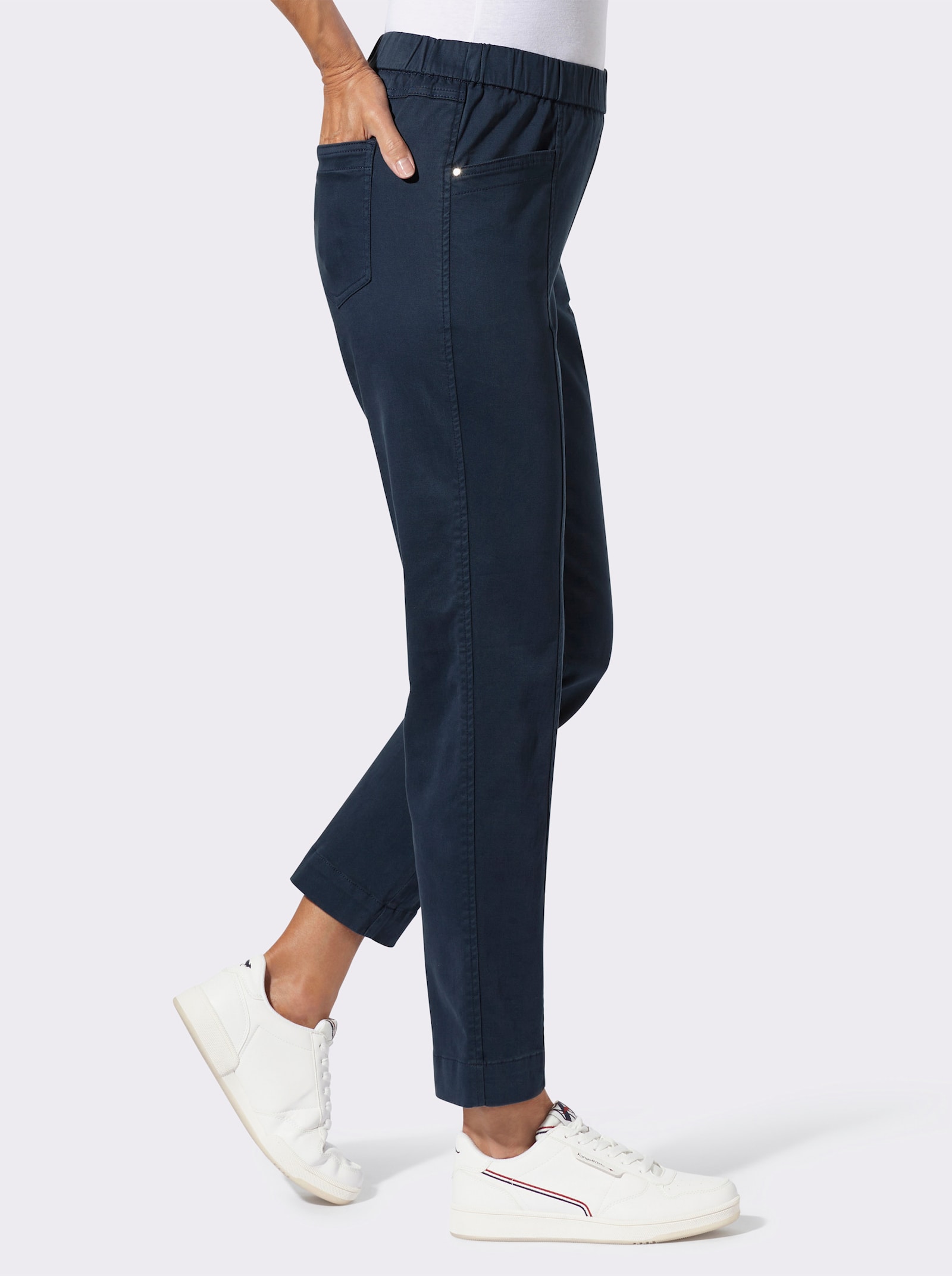 Schlupfjeans mit Stretch-Anteil - dunkelblau