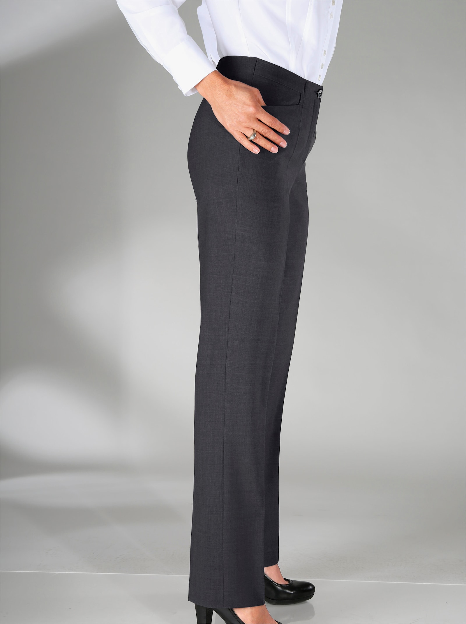 Come on Hose mit Bauch-weg-Effekt - anthrazit-meliert