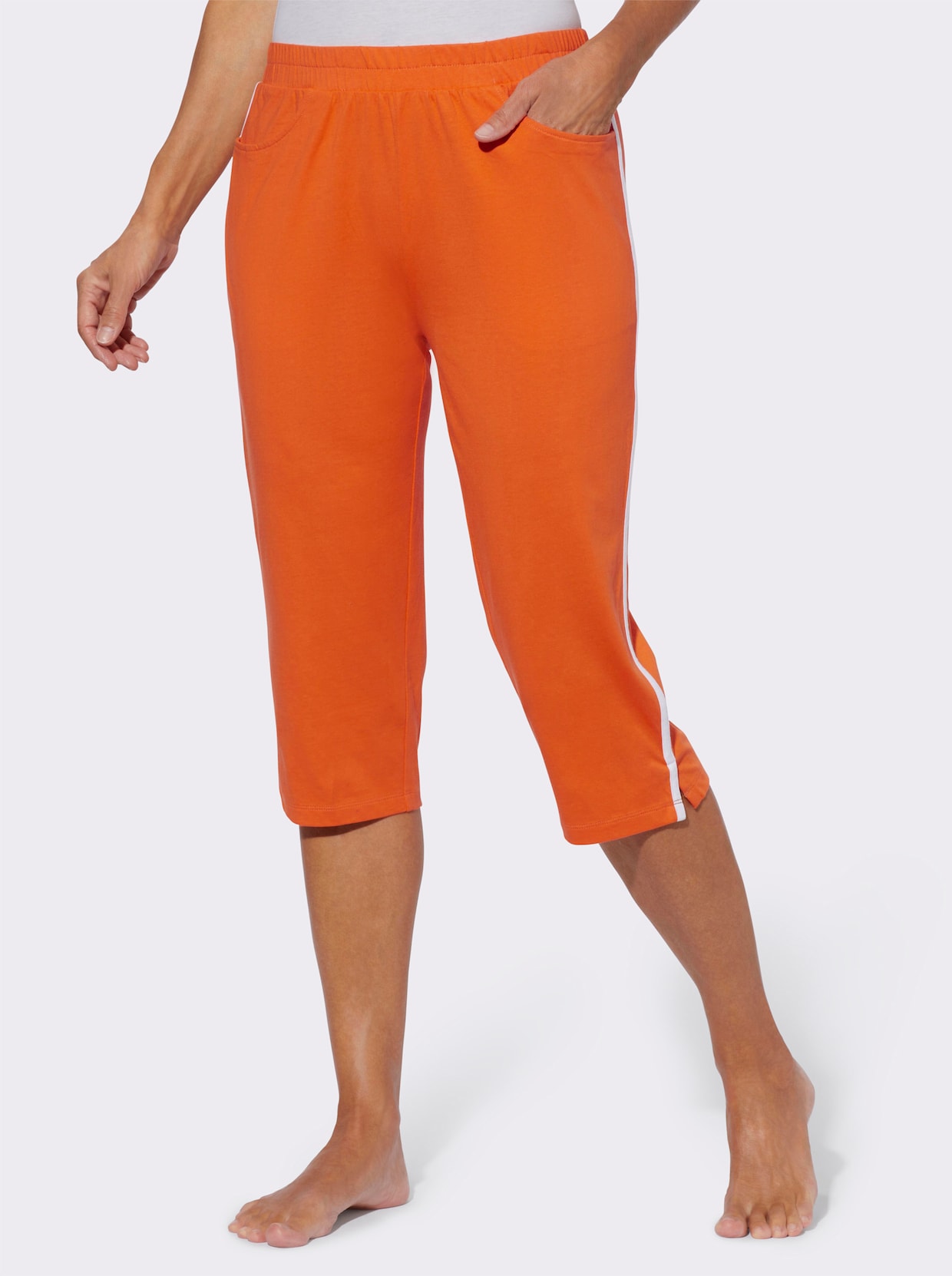 Capri kalhoty pro volný čas - oranžová
