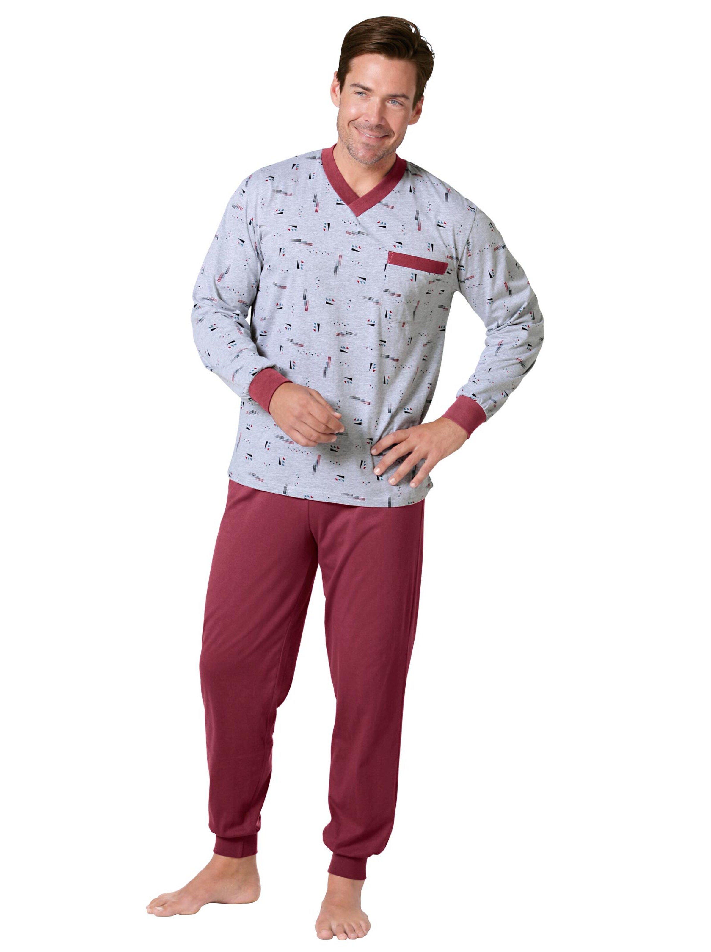 KINGsCLUB Schlafanzüge - blau + weinrot