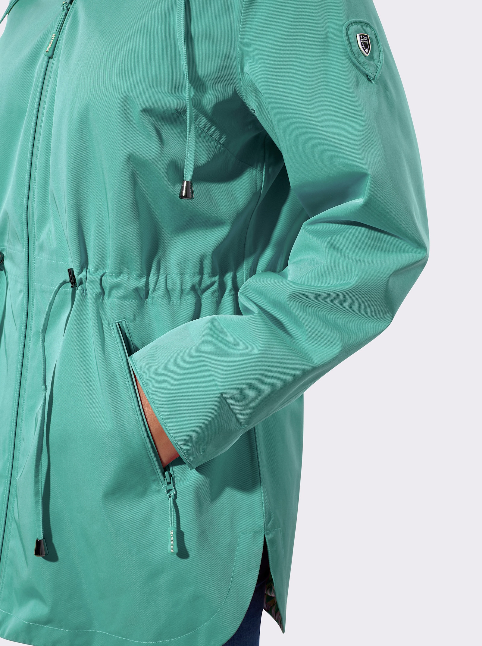 Functioneel jack in innovatieve uitvoering - blauwgroen