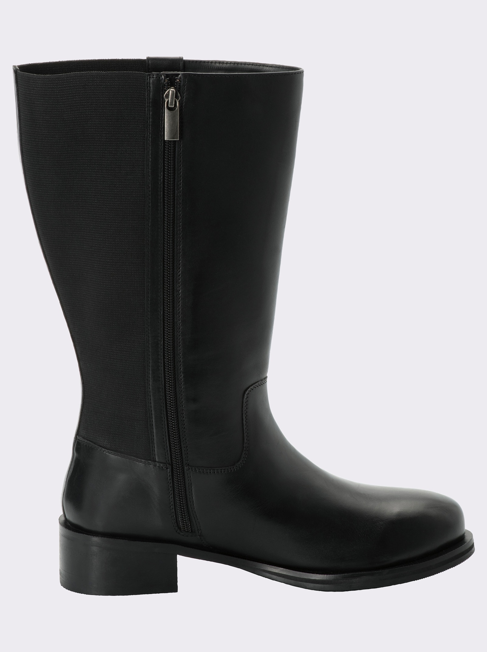 sheego Weitschaftstiefel mit Stretch-Einsatz - schwarz