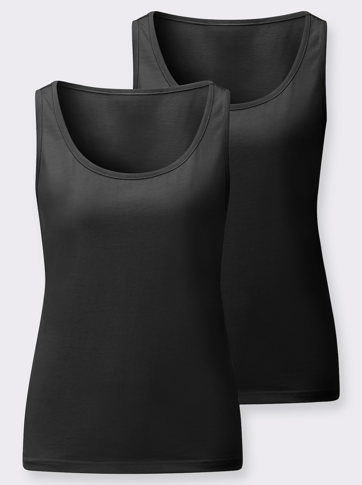 Shirttop - schwarz + schwarz