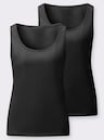 Shirttop in set van 2 - zwart + zwart