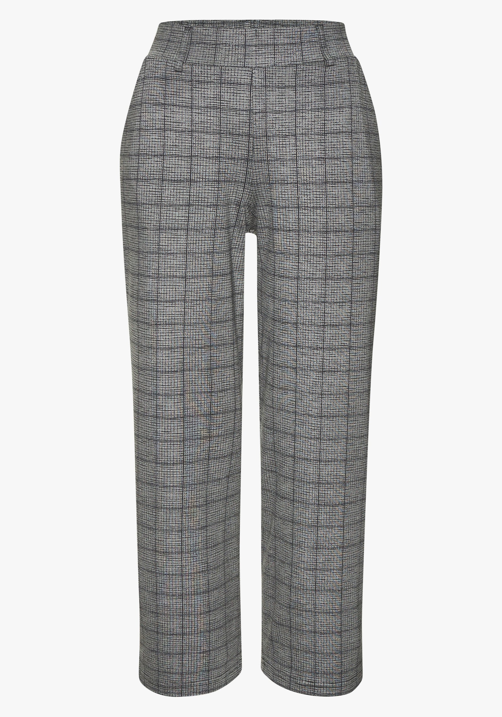 LASCANA Pantalon large - gris à carreaux