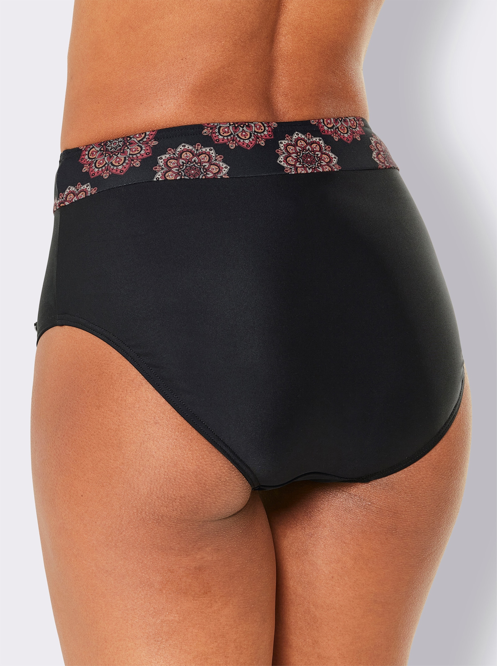 feel good Bikini-Slip im Druck-Dessin - schwarz