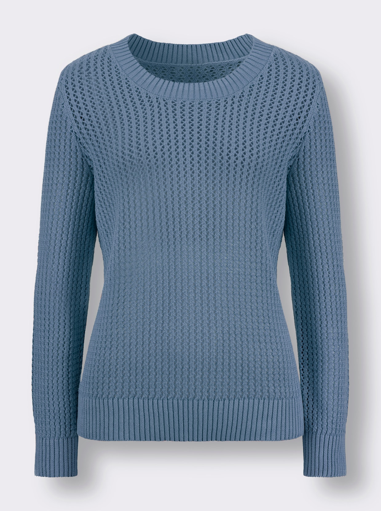 Pullover met ronde hals - bleu