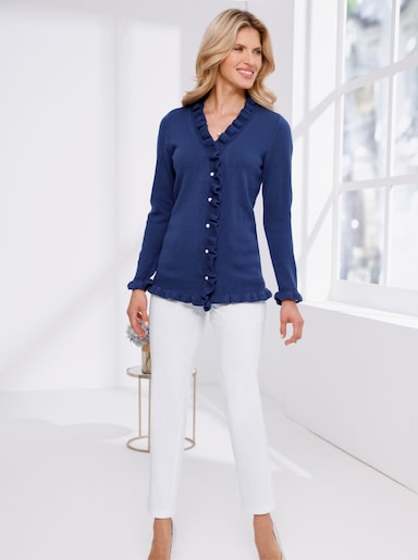 Strickjacke - royalblau