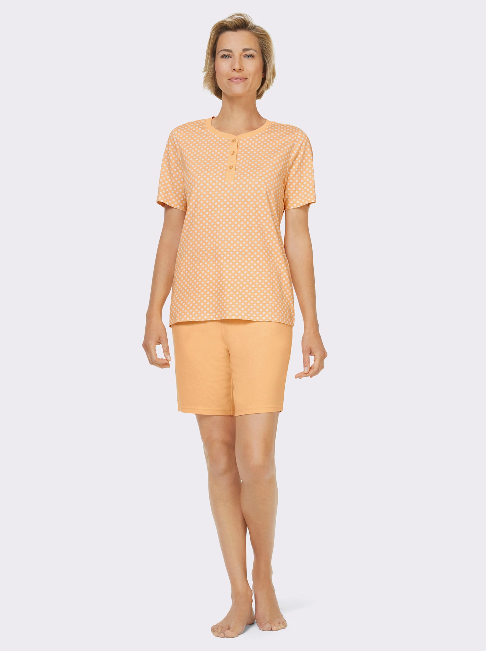 wäschepur Shortys in Single Jersey-Qualität - apricot + kalkmint