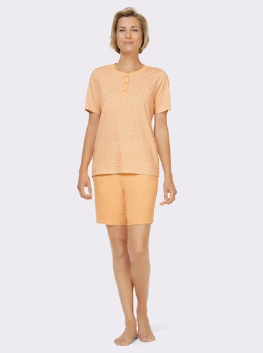 wäschepur Shortys in Single Jersey-Qualität - apricot + kalkmint