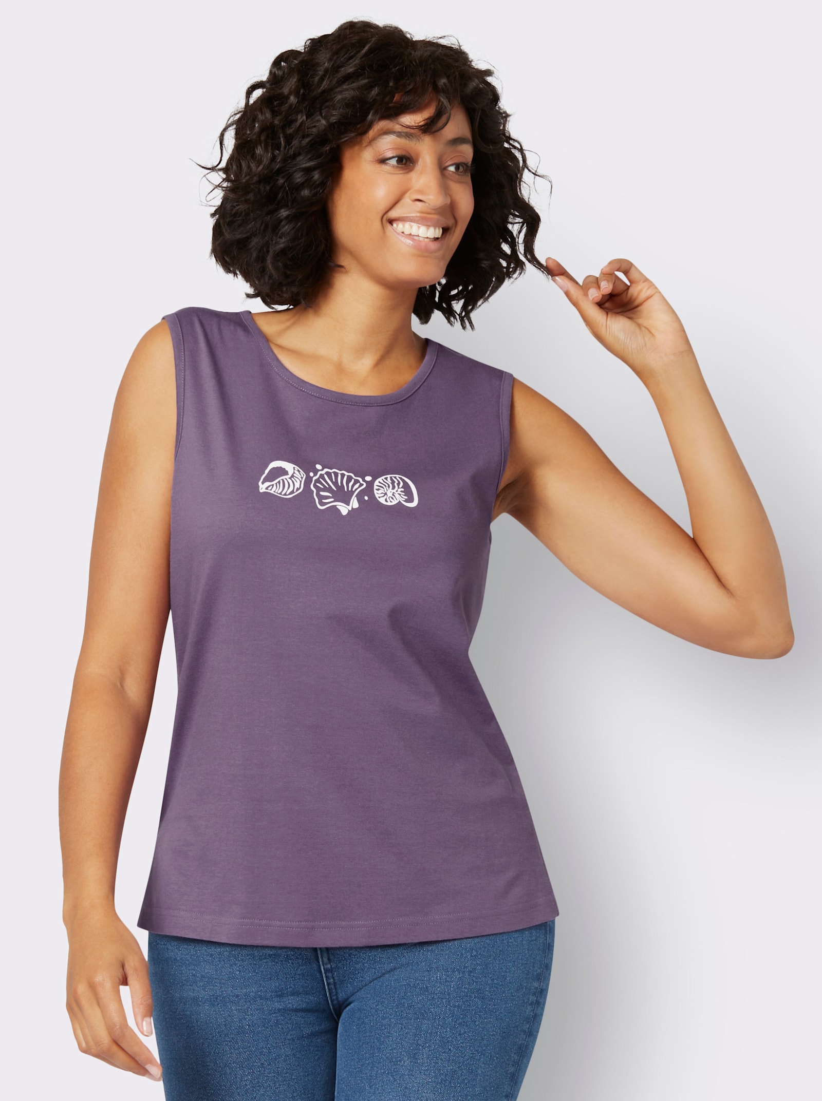 Shirttop mit Seitenschlitzen - feige