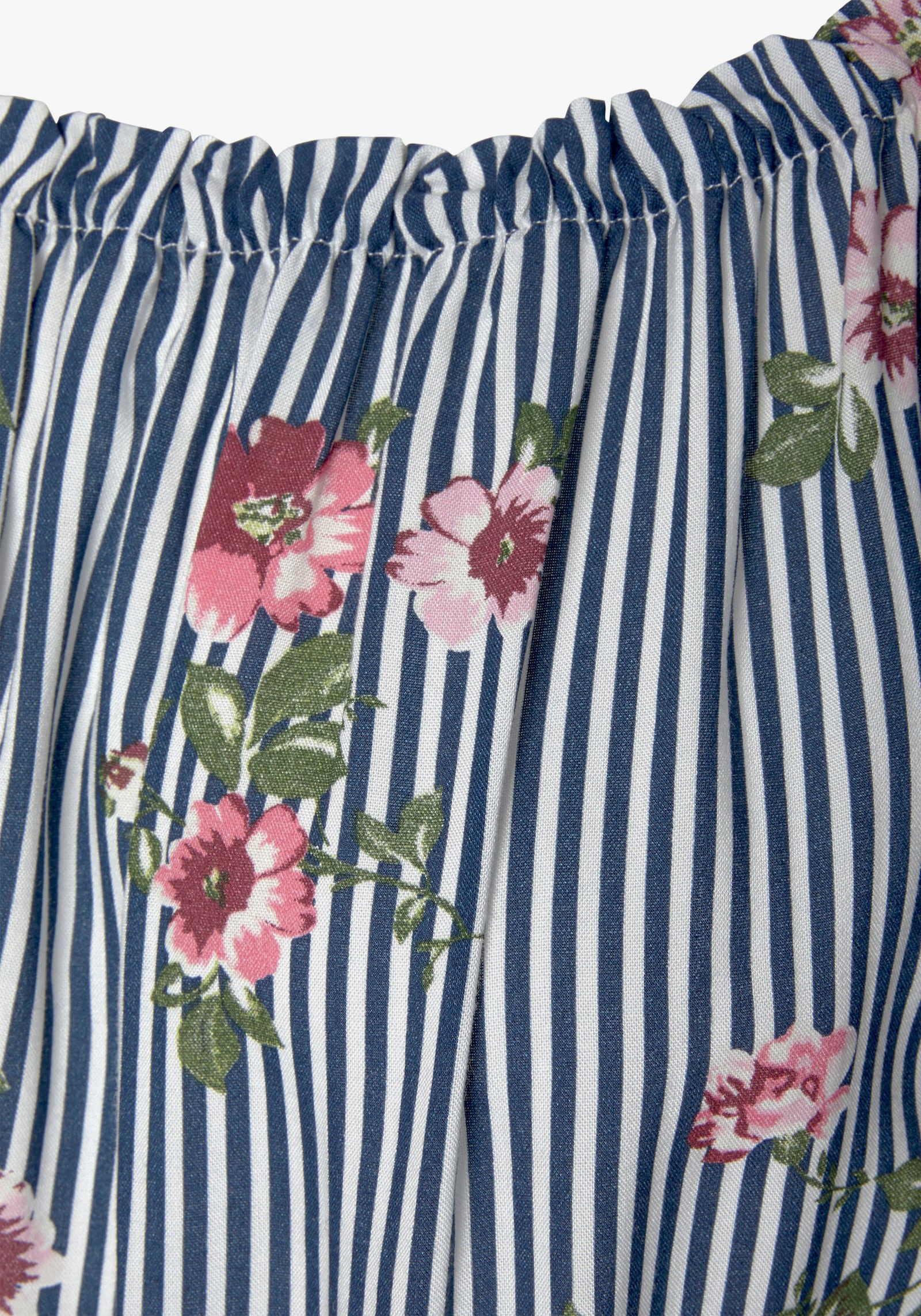 LASCANA chemisier Carmen - marine-blanc à rayures