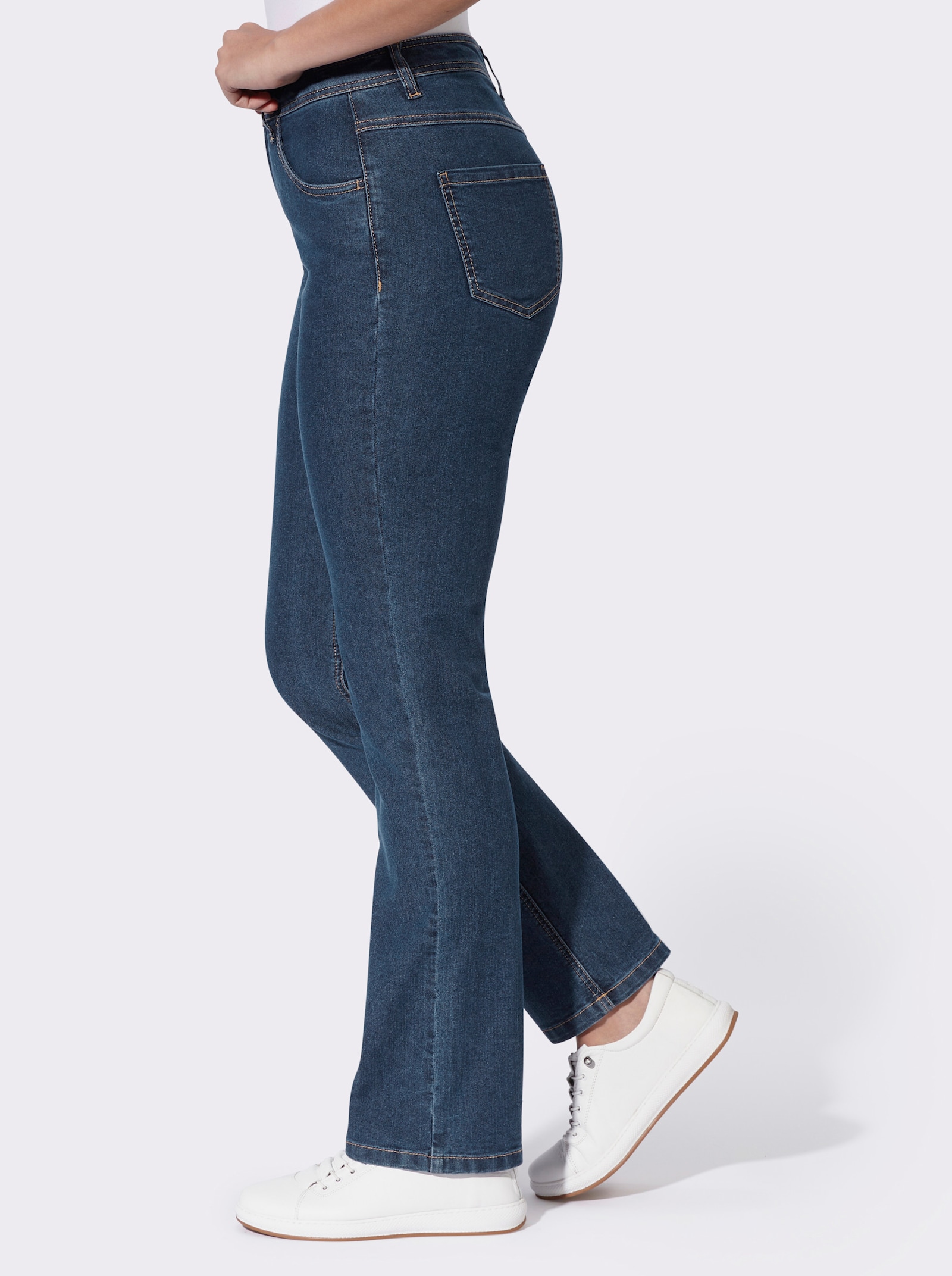 5-Pocket-Jeans in gerader Form - blue-stone-washed