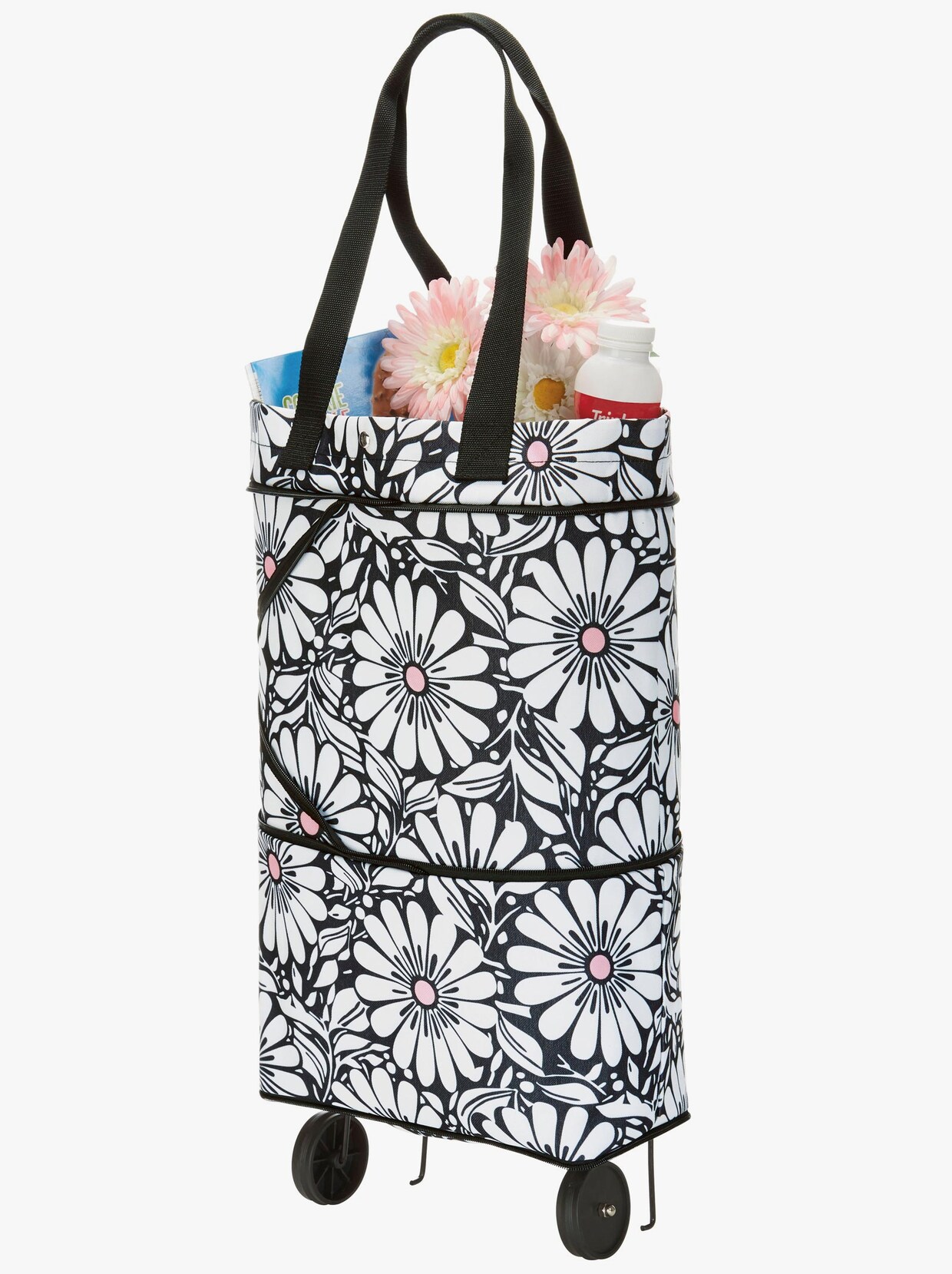 Nákupní taška na kolečkách - Květy