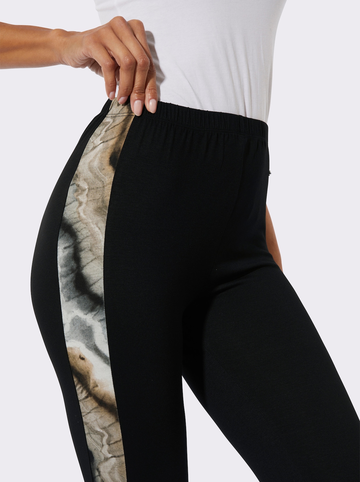 feel good Leggings - schwarz-camel