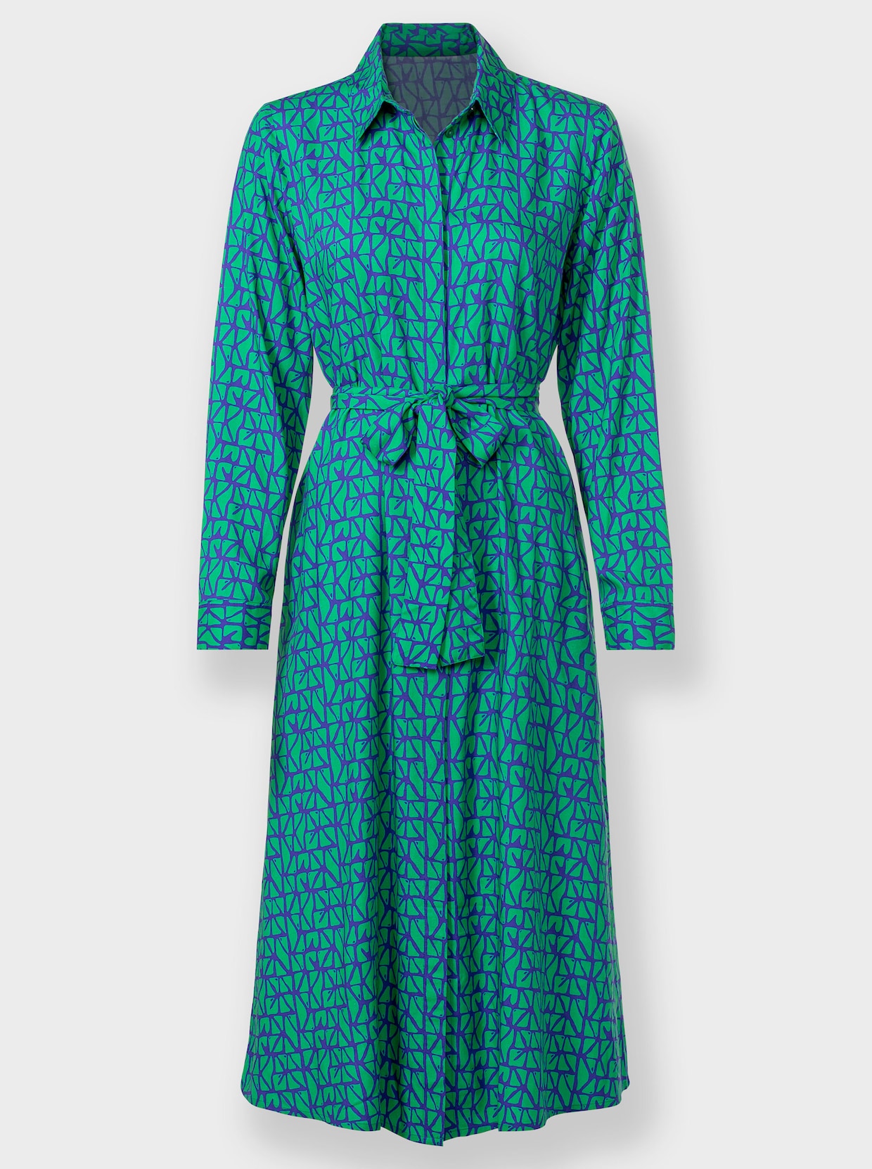 heine Robe imprimée - vert herbe-bleu roi imprimé