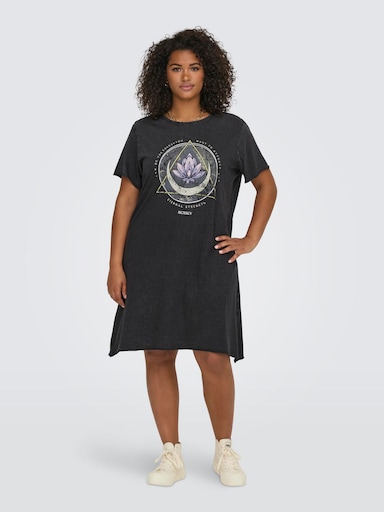 ONLY CARMAKOMA Shirtkleid - black print:lotus