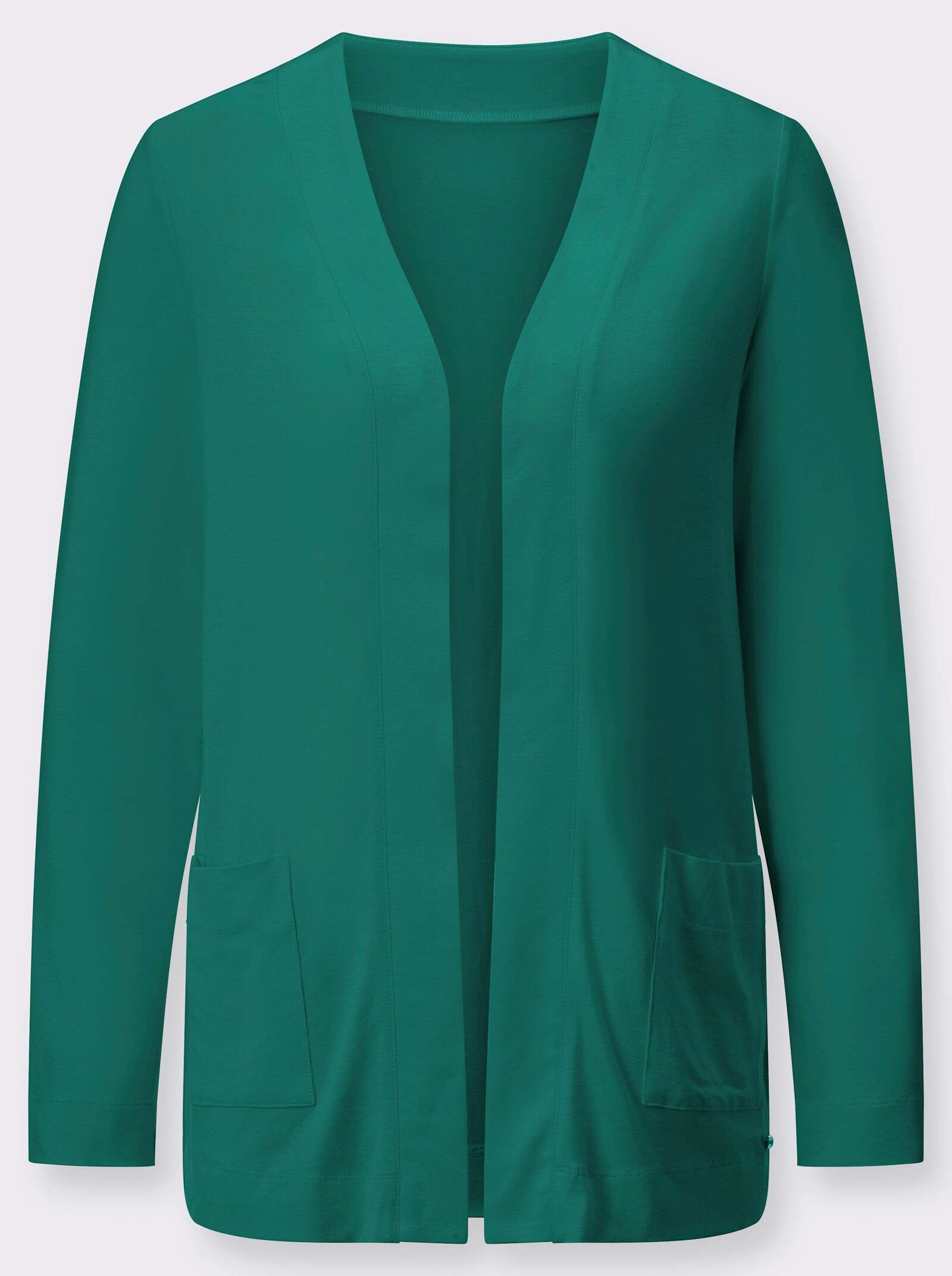 Shirtjasje met opgestikte zakken - groen