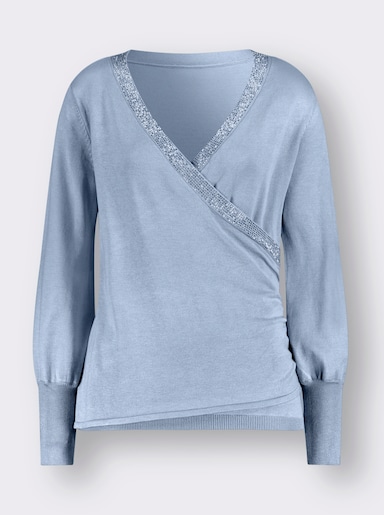 Wickelpullover - hellblau