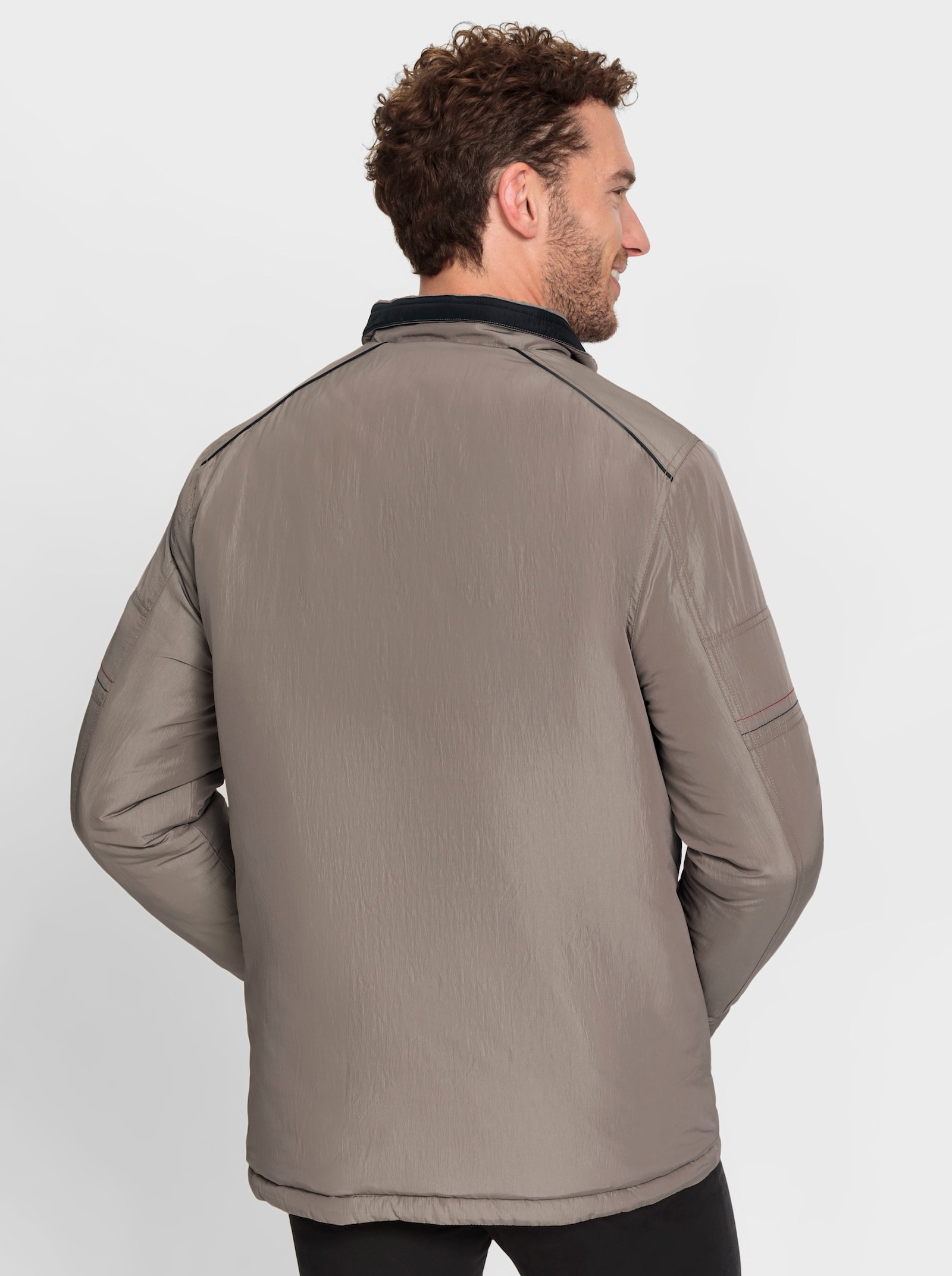 Marco Donati Longjacke mit 3 Innentaschen - taupe