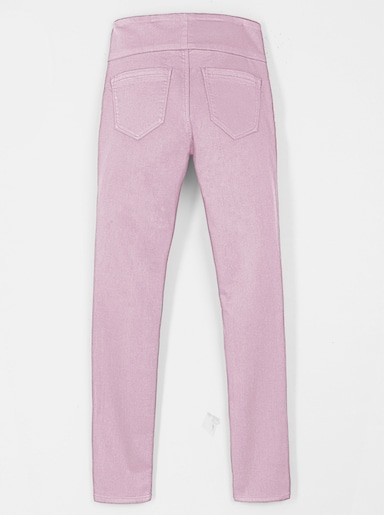 Schlupfhose mit hohem Dehnbund - rosé